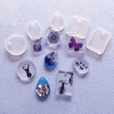 25 Pcs/Set Crystal Epoxy Resin Mold Keychain Pendant DIY Crafts Silicone Mould