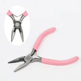 Pink Stainless Steel End Cutting Jewelry Pliers