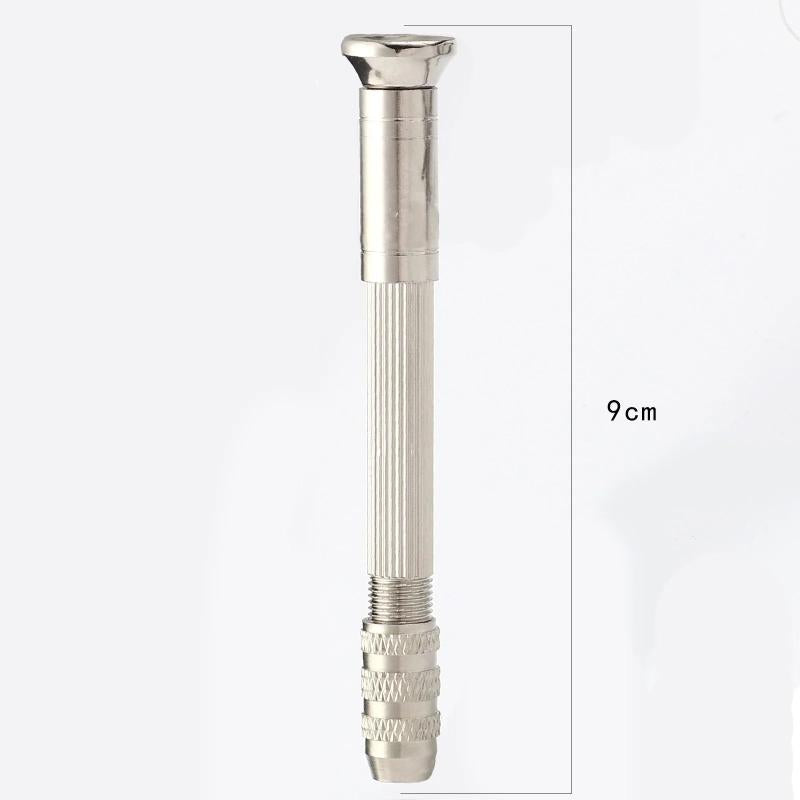 Steel Hand Twist Drill Manual Punch Beads Hole Base Holder DIY Jewelry Tools