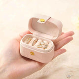 Mini Portable Jewelry Organizer Box Earring Necklace Storage Case