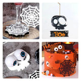 Halloween Epoxy Resin Mold Cobweb Skull Graveyard Coaster Silicone Mold