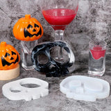 Halloween Epoxy Resin Mold Cobweb Skull Graveyard Coaster Silicone Mold