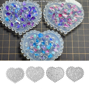 4Pcs Silicone Nail Carving Molds 3D Stencils UV Gel Polish Manicure Mould