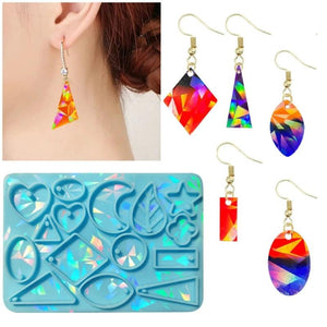 Light & Shadow Earrings Mold Crystal Epoxy Silicone Gift