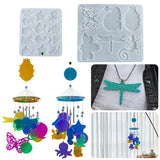 Wind Chime Silicone Mold Snail Lizard Butterfly Pendant DIY Casting