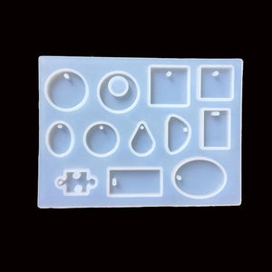 12 Designs Liquid Silicone Mold for Pendant Jewelry DIY Resin Molds