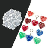 Heart Shape Pendant Silicone Mold Keychain Clay Mould DIY Art Jewelry