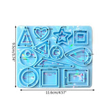 Resin Pendant Mold for Keychain Earrings, 6HE Silicone Ornaments Mold