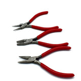 DIY Jewelry Tool Set Round Nose Plier Wire-Cutter Pliers Flat Plier Red Handle
