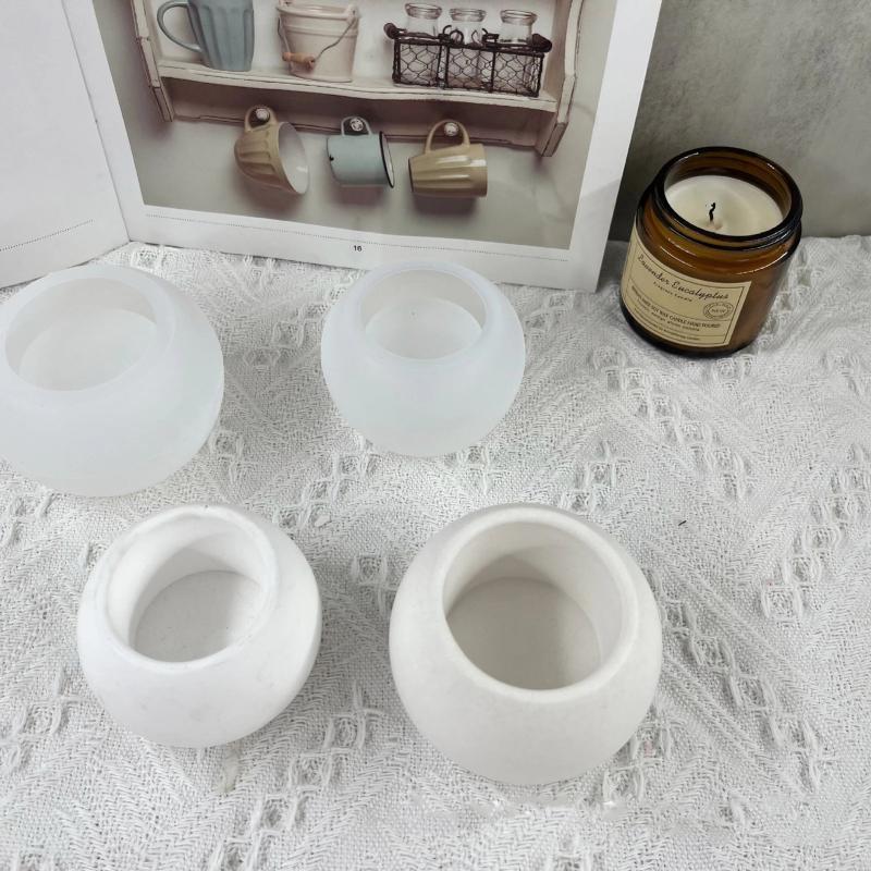Sphere Silicone Flower Pot Molds Lightweight for Epoxy Resin Concrete Clay