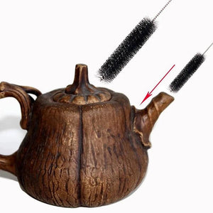 10Pcs Nylon Cleaning Brush Set for Small Parts Glasses Jewelry Pipe (Black)