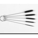10Pcs Nylon Cleaning Brush Set for Small Parts Glasses Jewelry Pipe (Black)