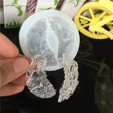 UV Resin Jewelry Silicone Mold 3D Fan Circle Round Charms Mold DIY