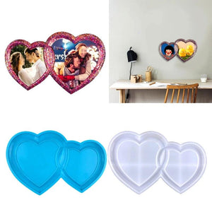 Crystal Epoxy Resin Heart Photo Frame Decoration Mold DIY Craft Tool
