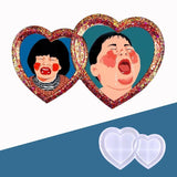 Crystal Epoxy Resin Heart Photo Frame Decoration Mold DIY Craft Tool