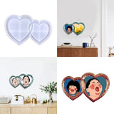 Crystal Epoxy Resin Heart Photo Frame Decoration Mold DIY Craft Tool