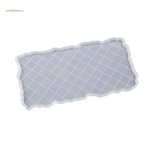 Irregular Edge Fruit Plate Silicone Mold Round Rectangle Tray Resin DIY Art
