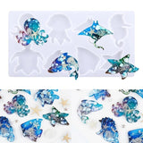 Silicone Keychain Mould Marine Animals Shaped DIY Crafts Clay Mold Hand-Making