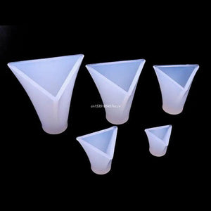 5Pcs/set Clear Silicone Epoxy Resin Molds for DIY Pyramid Jewelry
