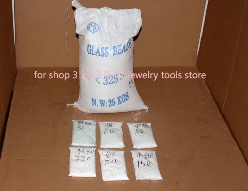 Glass Beads Media for Polish Machine Sandblasting Machine Rust Removal 1Lb