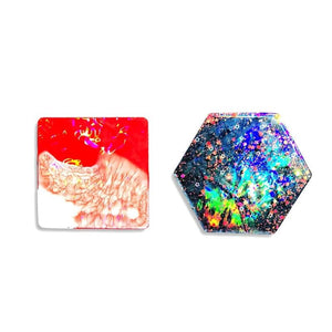 DIY Hexagon Square Coaster Silicone Mold for Crafts