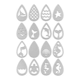 16 Metal Teardrop Sea Creatures Earring Cutting Dies DIY Crafts Supply
