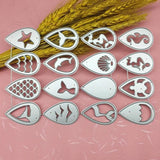 16 Metal Teardrop Sea Creatures Earring Cutting Dies DIY Crafts Supply
