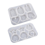 Heart Round Charm Resin Mold Silicone Keychain Mold Pendant Epoxy Casting Mold