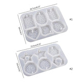 Heart Round Charm Resin Mold Silicone Keychain Mold Pendant Epoxy Casting Mold