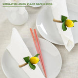 4Pcs Lemon Napkin Ring Fruit Meal Buckle Hotel Model Room Party Supplies