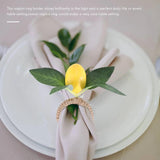 4Pcs Lemon Napkin Ring Fruit Meal Buckle Hotel Model Room Party Supplies