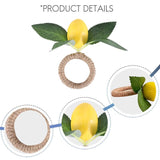 4Pcs Lemon Napkin Ring Fruit Meal Buckle Hotel Model Room Party Supplies