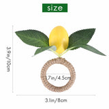 4Pcs Lemon Napkin Ring Fruit Meal Buckle Hotel Model Room Party Supplies
