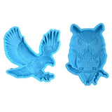 F19D 2Pcs Flying Eagle Owls Wall Ornament Molds DIY Wall Pendant