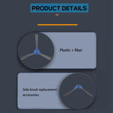 10Pcs Robot Vacuum Cleaner Edge Brush Replacement Accessories