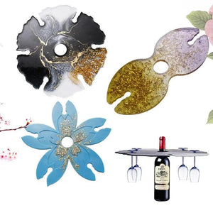 Wine Glass Rack Holder Resin Mold Coaster Silicone Casting Molds