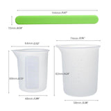 Silicone Measuring Cups Resin Mixing 150ml 100ml Dropship