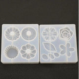 DIY Crystal Epoxy Mold Flower Donut Cake Mirror Plaster Jewelry Accessories