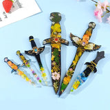 Crystal Epoxy Resin Mold Sword Cutter Pendant Silicone Mould