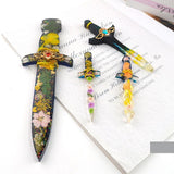 Crystal Epoxy Resin Mold Sword Cutter Pendant Silicone Mould