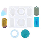 6 Shapes Silicone Casting Molds for DIY Resin Jewelry Making