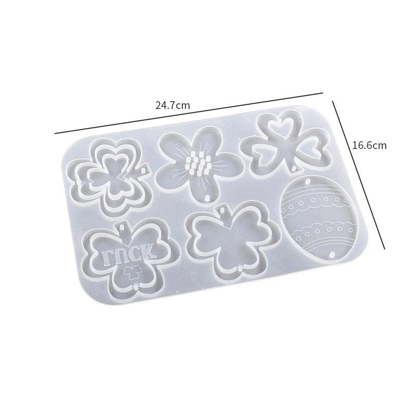 Easter Animal Plant Shaped Resin Mold for Pendant Jewelry Crafts