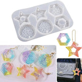 Diamond Pattern Star Heart Round Silicone Mold DIY Scented Wax Casting Mould