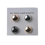 4 Pairs No Hole Pins Brooch Magnet Hijab Clip for Clothes Hair Scarf