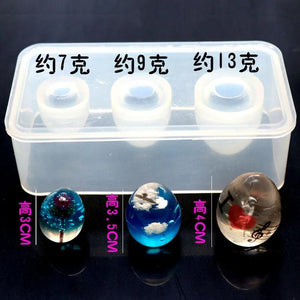 Silicone Mould Resin Decorative Craft DIY Egg Ball Shape Type Epoxy Resin Molds