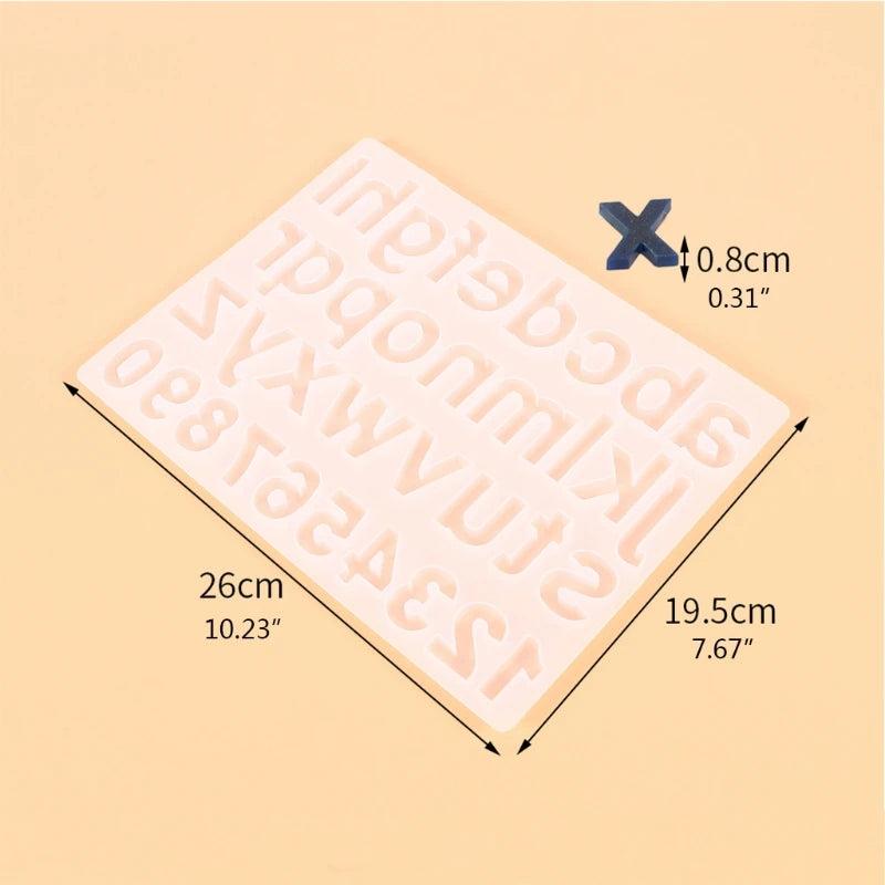 Epoxy Resin Mold Alphabet Letter Number Pendant Casting Silicone Mould
