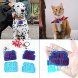 Dog & Cat MOM Tag Keychain Molds with Key Rings