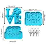 Dog & Cat MOM Tag Keychain Molds with Key Rings
