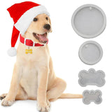 4 Pcs Dog Bone Silicone Mold Set DIY Crafts Jewelry Making