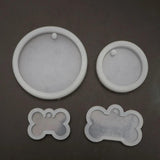4 Pcs Dog Bone Silicone Mold Set DIY Crafts Jewelry Making